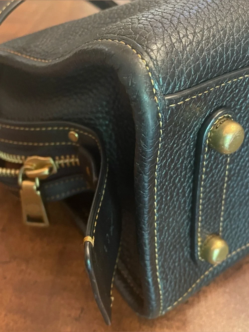 Coach Rogue 30 Glove Tanned Leather - Black - Brass - Shoulder / Crossbody Bag - Picture 15 of 16